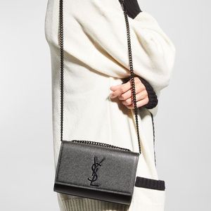 Saint Laurent Kate Small YSL Grain de Poudre Chain Bag